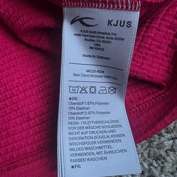 New KJUS Golf Pullover Q-Zip Shirt Spring Hill Golf Club Minnesota Red 54 XL - Picture 8 of 8